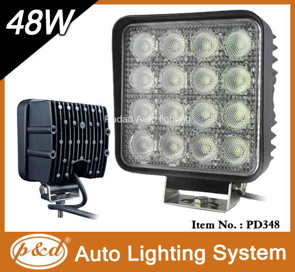 Square 10-30V 48W LED Work Lights for Trucks (PD348)