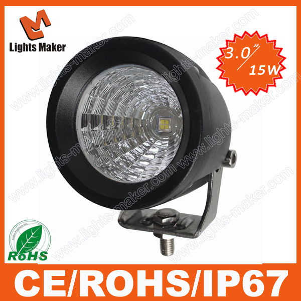 3inch 15W High Intensity LED Work Light of High Quality with Spot Beam and Flood Beam