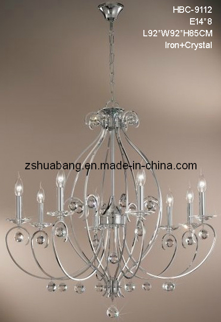 Simple Crystal Chandelier in Chrome Finished (HBC-9112)
