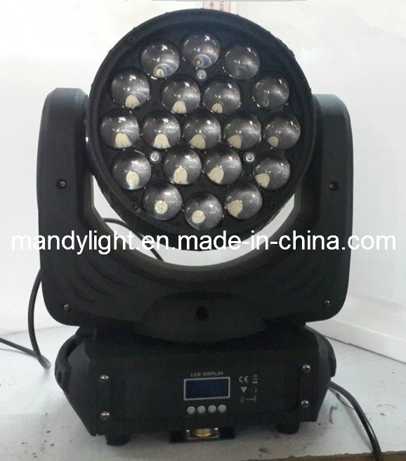 Stage Lighting/LED 19PCS*12W RGBW 4-in-1 Osram Bulbs Moving Head Light with Zoom (MD-B026)