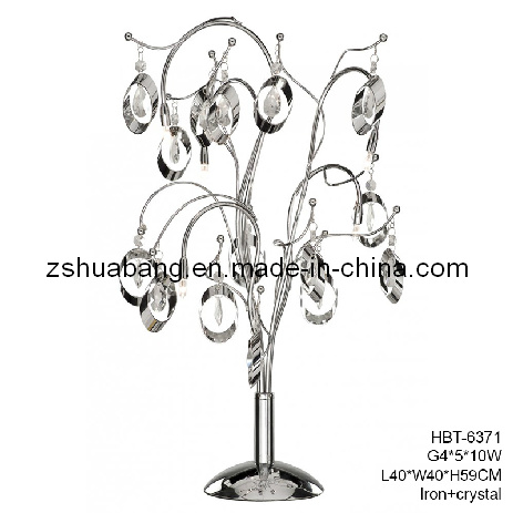 Crystal Drops Set Within Oval Hoops Table Lamp (HBT-6371)