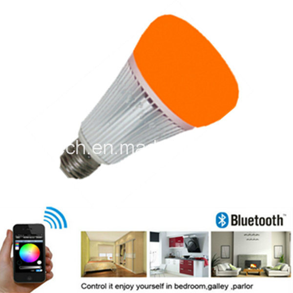 8W RGBW Bluetooth Control Music Rhythm Amusement LED Bulb Light