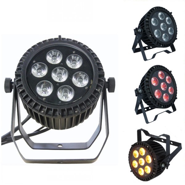 7X15W RGBWA 5 In1 Outdoor LED Flat PAR Can Light