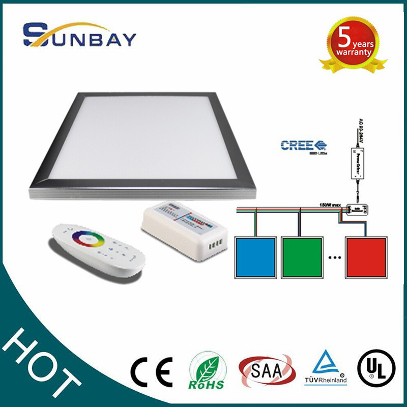 CE RoHS Ies Dimmable LED Panel Lights 600X600 RGB Panel Light 5 Years Warranty