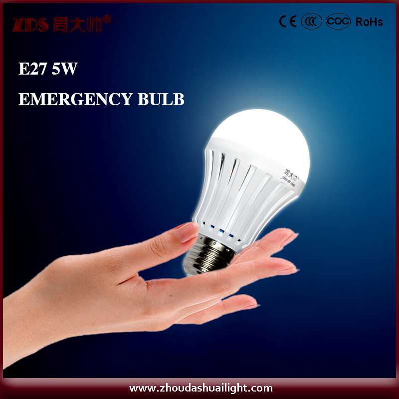 5W Rechargeable Emergency LED Bulb Light with CE RoHS