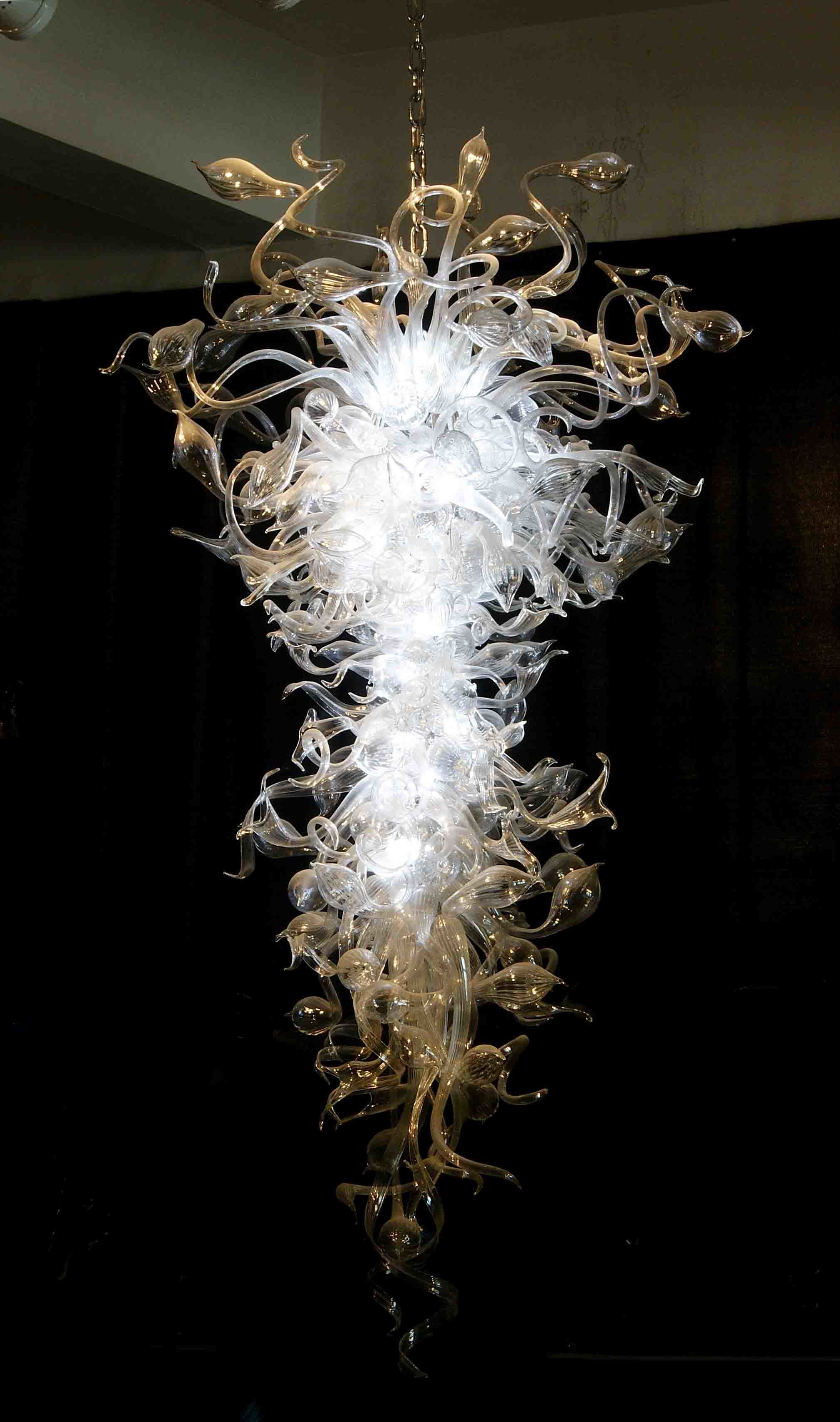 Beautiful Mouth Blown Glass Chandelier for Villa Decoration