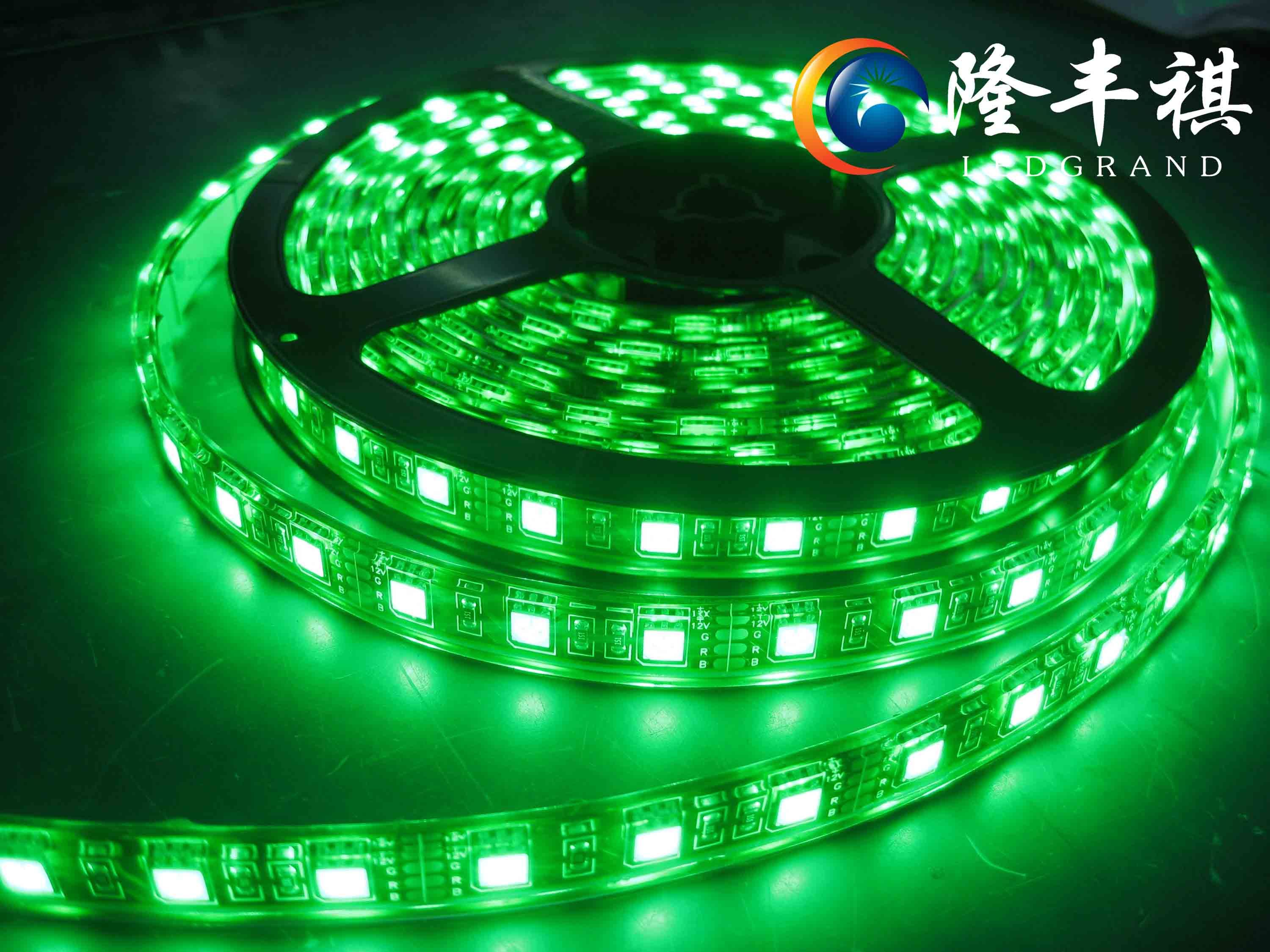 5050 LED Strip 60LED/M IP68 Green Christmas Light