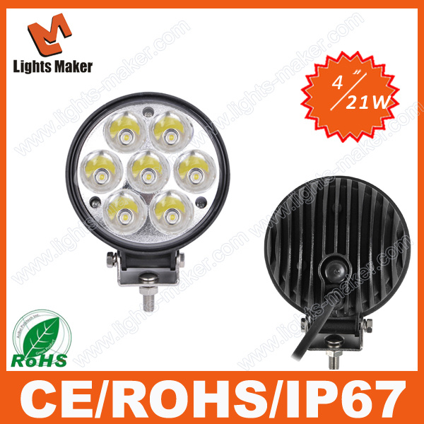12V 21W Cube LED Work Light, LED Driving Light Offroad LED Truck Light