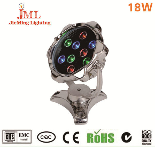 5W 7W 9W 12W 15W 18W LED Underwater Light, IP68, 60, 000~100, 000hrs, Various LED Effect, for Fountains, Ponds, Gardens, Changeable, Underwater Light