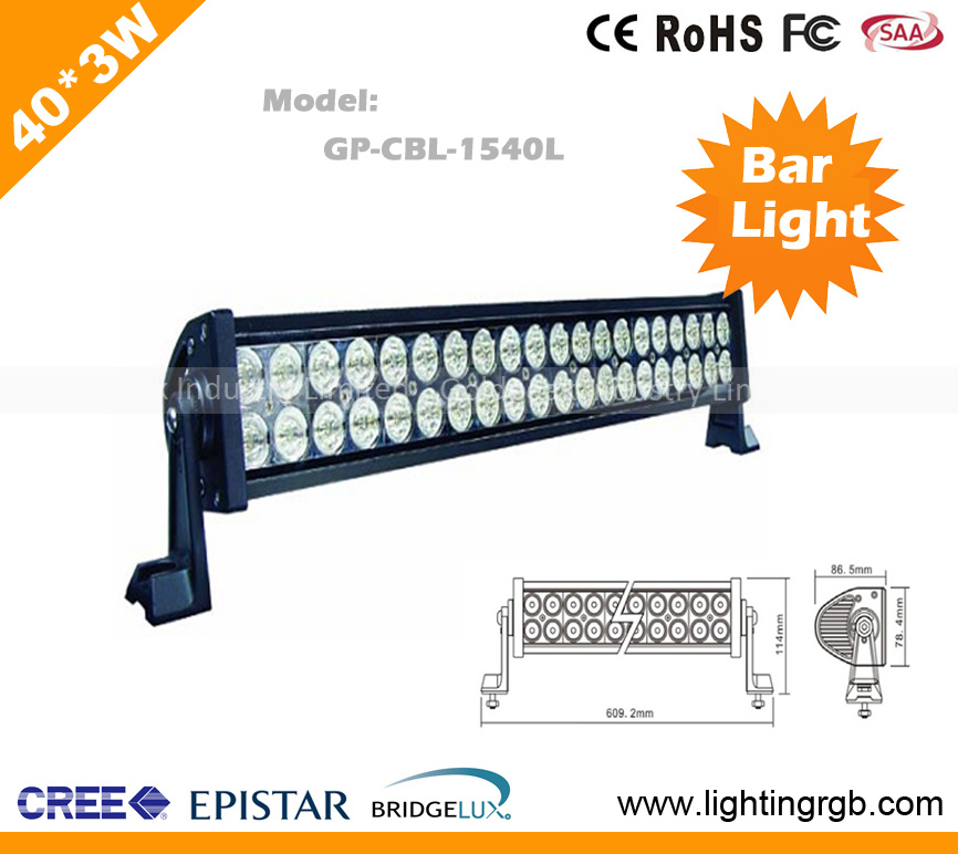 40*3W IP67 LED Bar Light/ LED Work Light/ LED Car Light