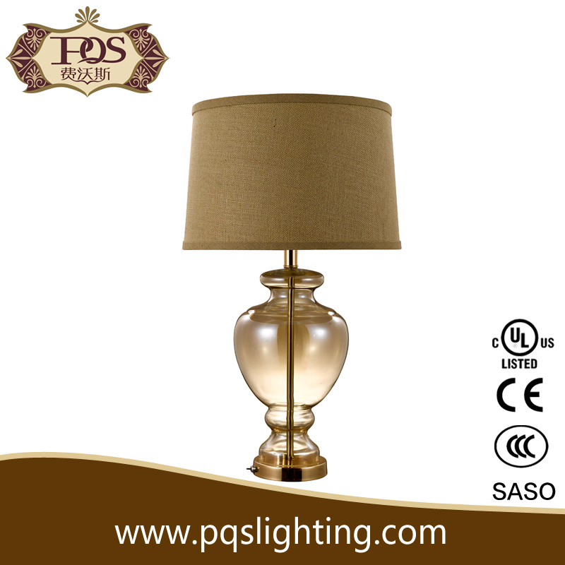 Golden Glass Emergency Table Lamp