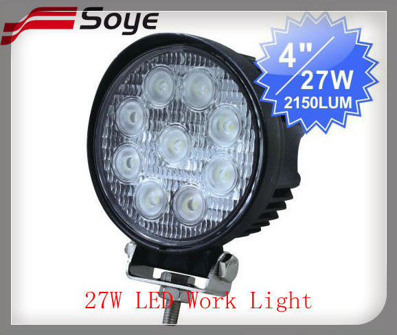 27W Spot Beam Spuare LED Work Light 12V/24V for SUV ATV 4X4 Truck/Tractor