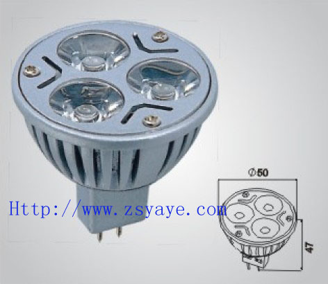 Yaye Best Sell 3PCS *1W LED Spotlight, 12V LED MR16 Light with CE, RoHS (YAYE-MR16-DG3WB1)