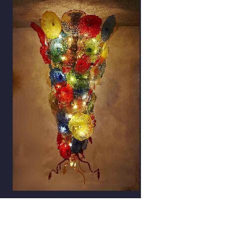 Colorful Murano Glass Chandelier for Lobby Decoration