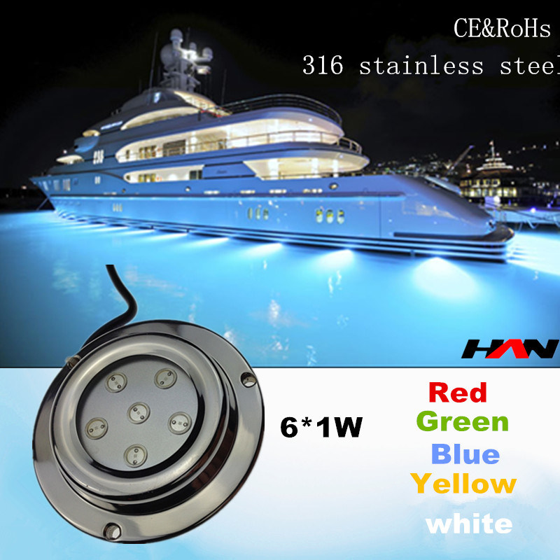 Hot Selling IP68 6W High Power LED Yacht Light, Stainless Steel LED Boat Light, First-Class LED Marine Light