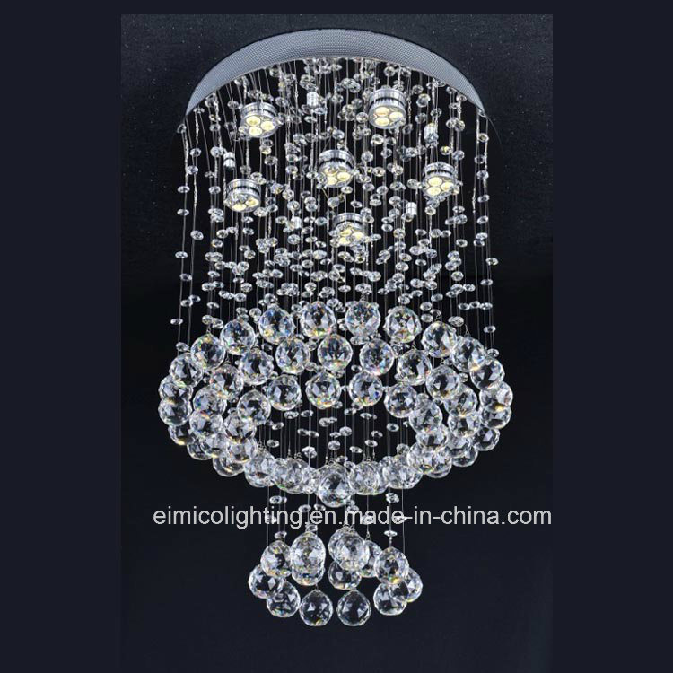 Round Chandeliers LED Lamp Ceiling Crystal Lighting