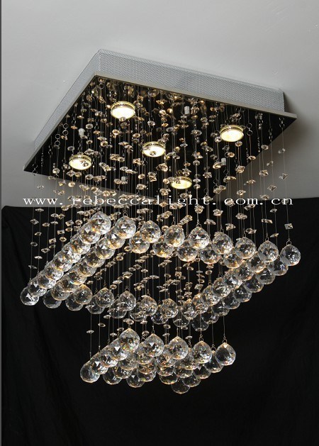 Modern K9 Crystal Chandelier Stainless Steel Ceiling Lamp