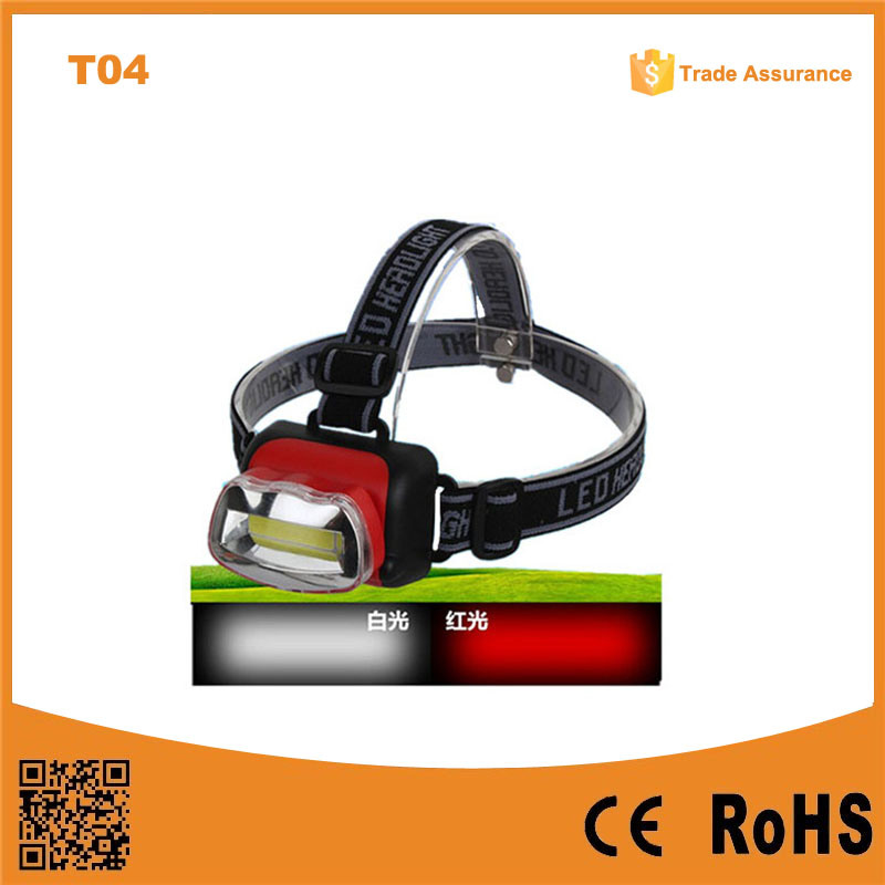 T04 COB High Power Headlight ABS Material LED Headlight 1W LED Headlamp