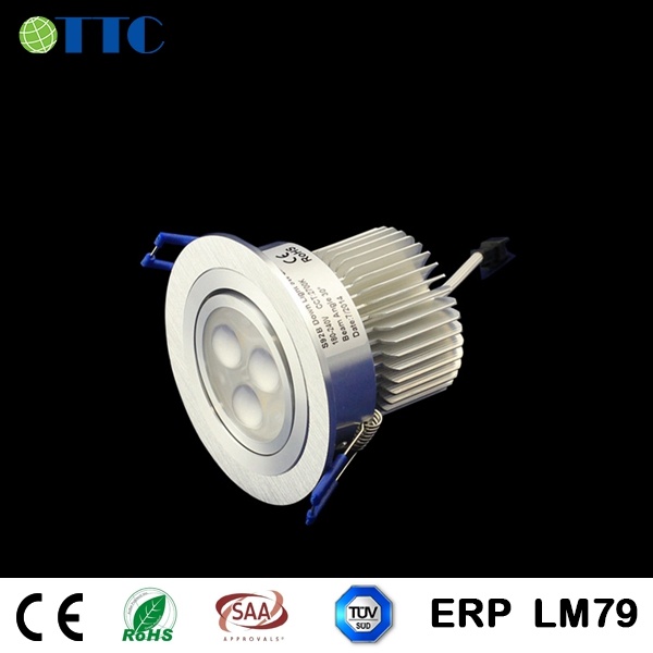 Dimmable Cct. Adjustable COB Recessed LED Ceiling Light