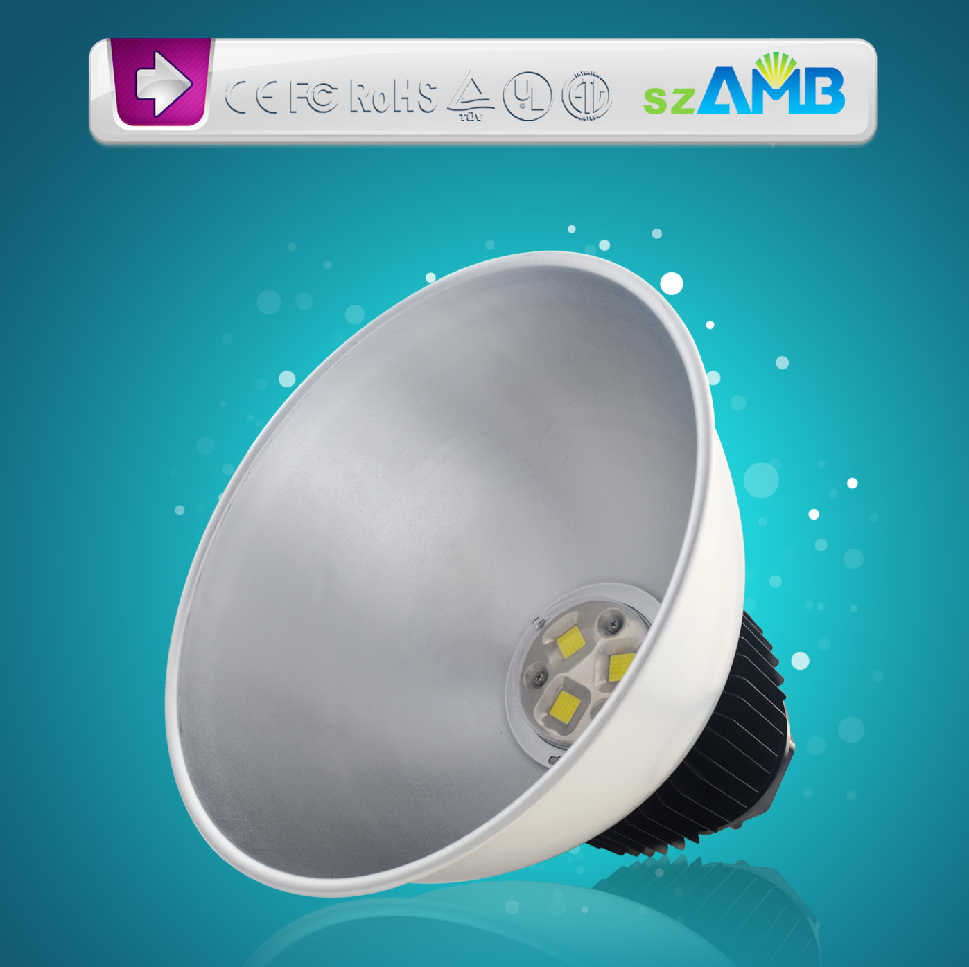 100W LED High Bay Light with Bridgelux LED Chips and Meanwell Driver