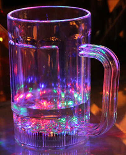 Large Capacity Handle Wine Glass Cup/LED Beer Glass Cup to Celebrate