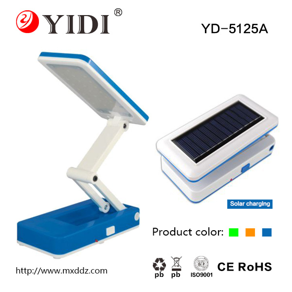 Plastic Foldable Design LED Rechargeable Solar Table Lamp