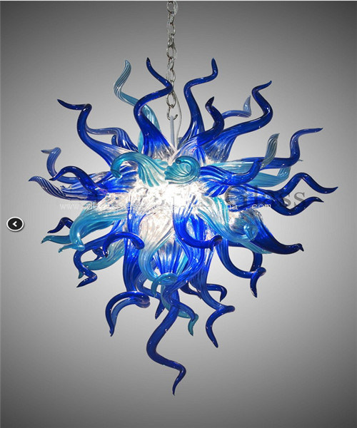 Blue Decoration Glass Chandelier for The Sitting Room