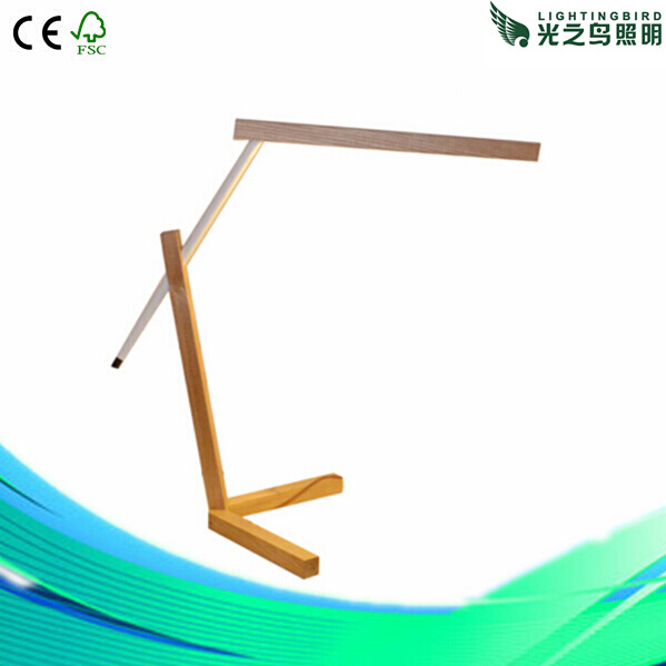 Lightingbird Modern Wood Table Lamp for Reading (LBMT-JZ-600)