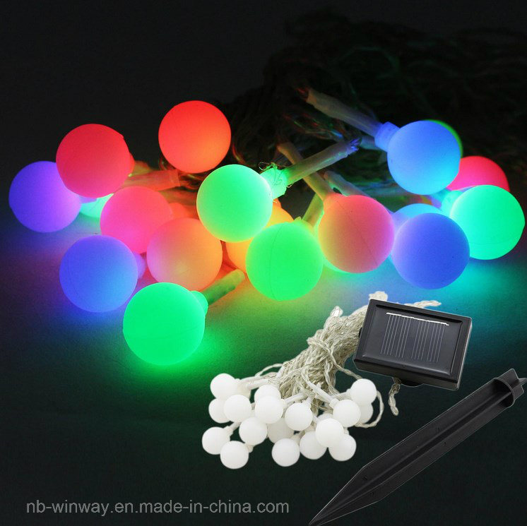 20 LED Colorful Ball Solar Energy Strings Lights