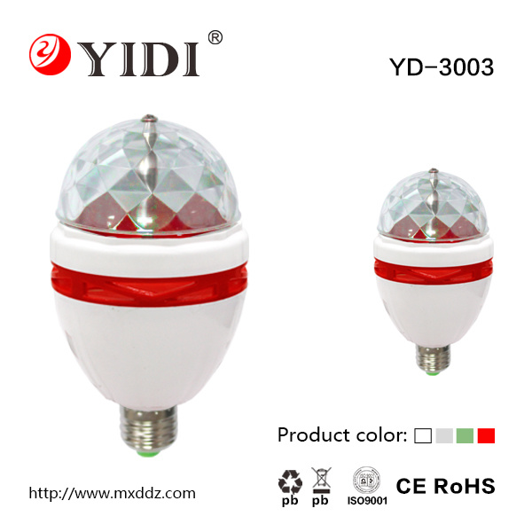 E27 3W RGB Multicolor 16 Color Changing Disco Lamp LED Bulb Light