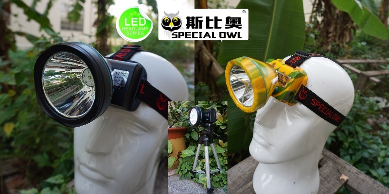 2W 3W 5W LED Headlamp 2PCS Rechargeable Lithium Battery Camping Outdoor Coal Miner Lamp Mining Headlamp