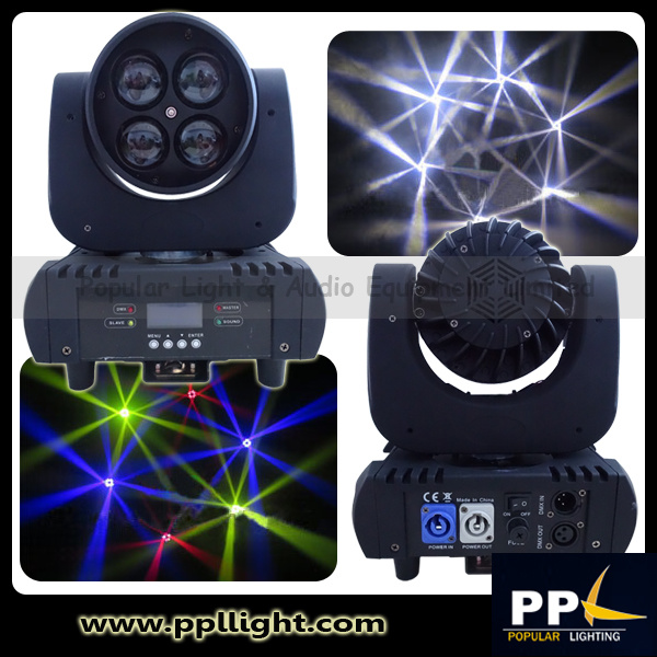 Mini Stage Beam 4X15W LED Moving Head Light with Rotate Lens