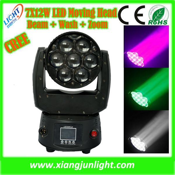 Mini LED Stage Light 7X12W LED Moving Head Light