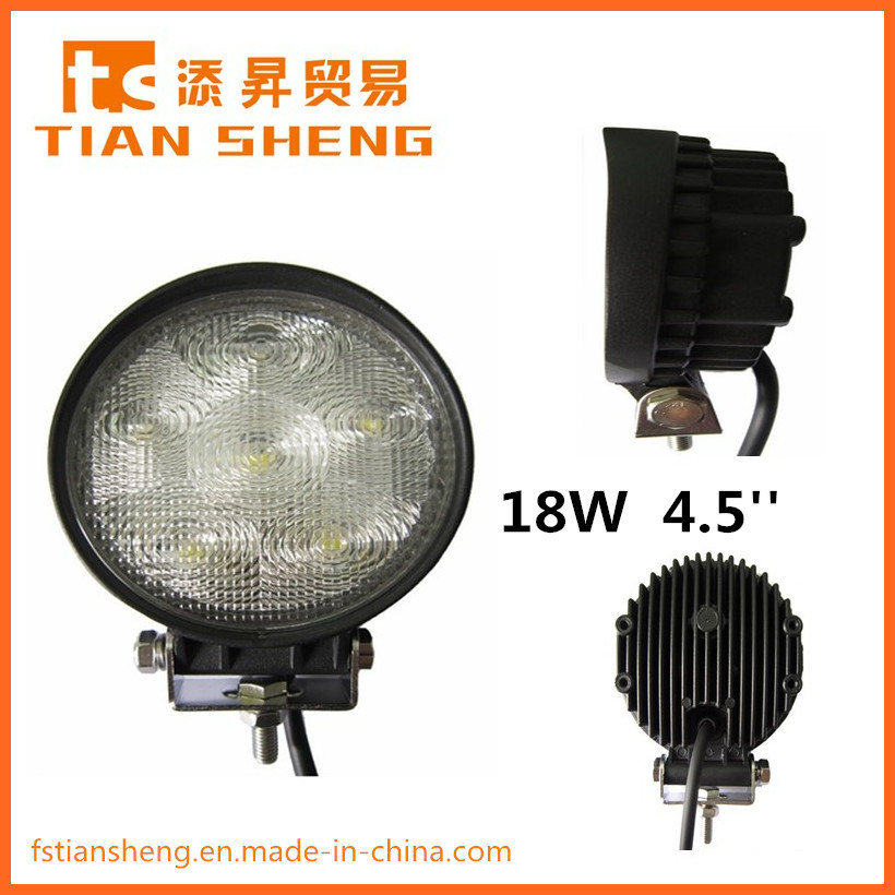 4.5'' 18W High Intensity Bridgelux Auto Parts LED Work Light with CE RoHS Emark ISO