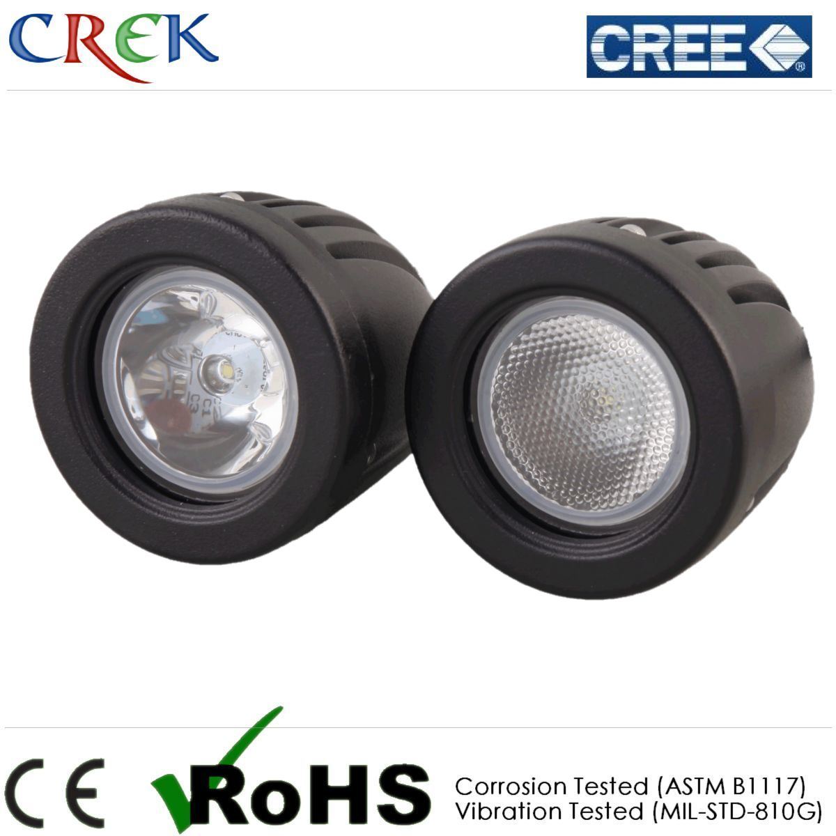 Round 10W CREE LED Work Light with CE RoHS IP67