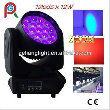 19*12W RGBW 4-in-1 Zoom LED Moving Head Light
