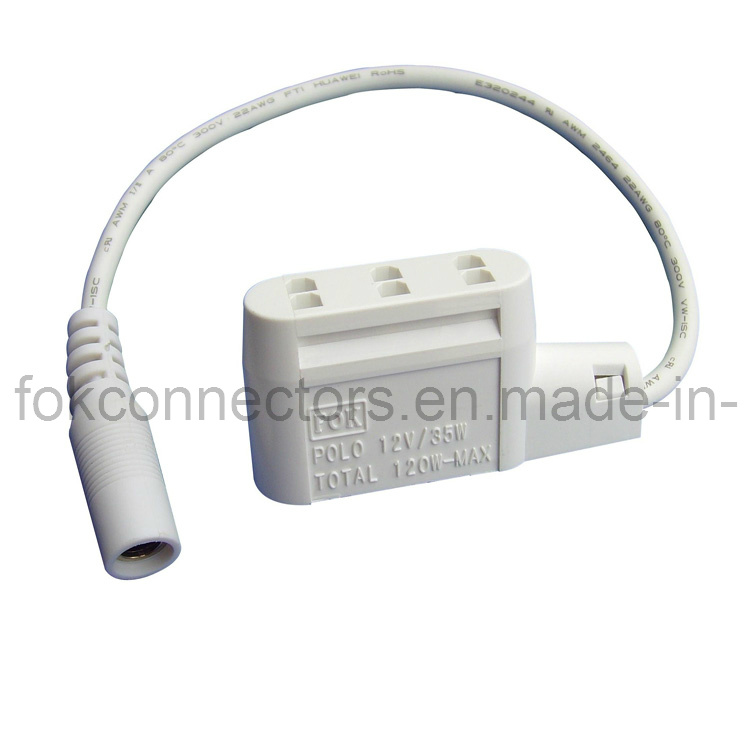 LED Lights DC Socket Mini 3 Fold Junction Box (L802AW+L829)