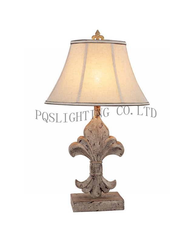 Small Antique White Decoration Resin Table Lamp (P0106TB)