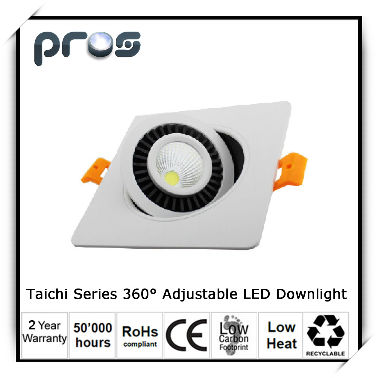 360degree Adjustable LED Down Light for Ceiling Downlight 10W