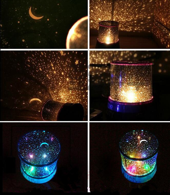 Projection LED Night Lamp with Beautiful Colors in The Night