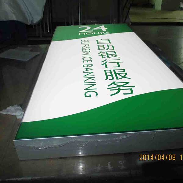Bank of Outdoor Advertising Light Boxes