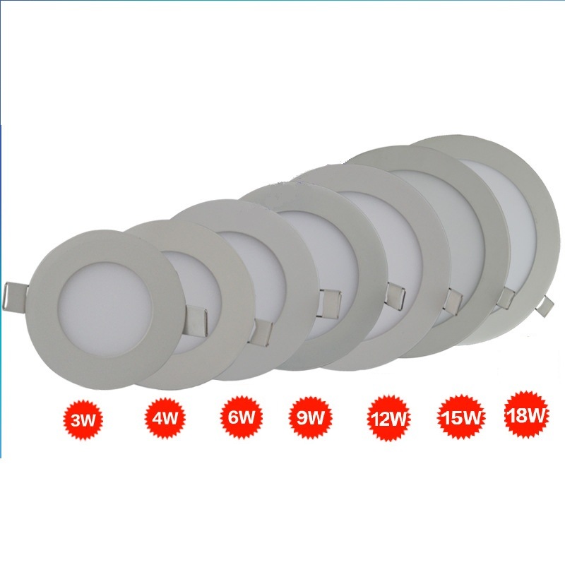 Round Recessed LED Panel Down Light 3-24W with CREE LED
