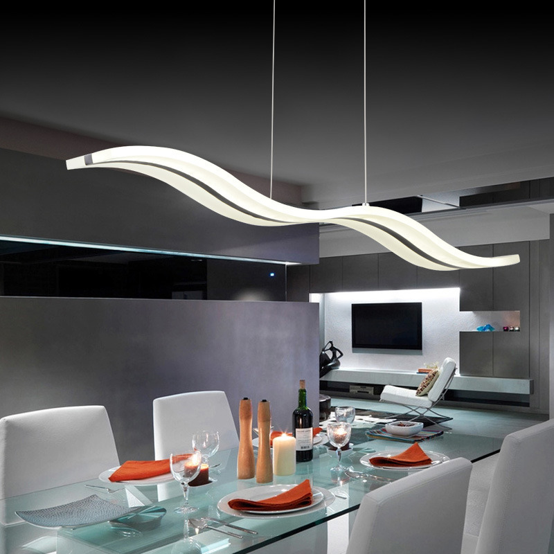 2015 Modern 38W White Acrylic LED Chandelier for Dining Room