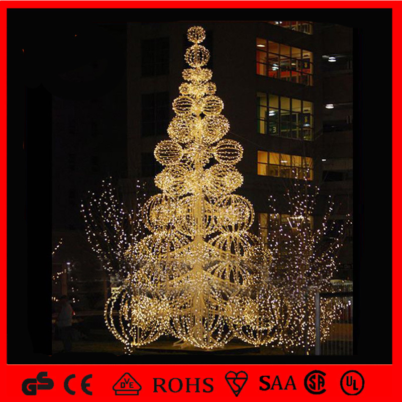 Outdoor Ball Structure Design Warm White LED Christmas Tree Light