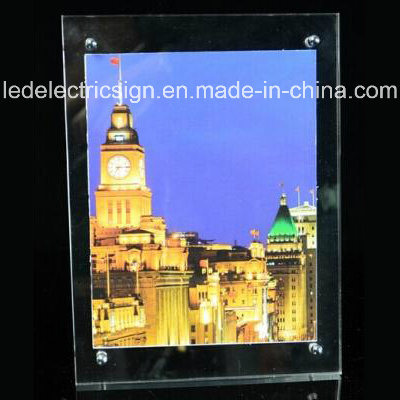 LED Crystal Glass Frame Photo Light Box