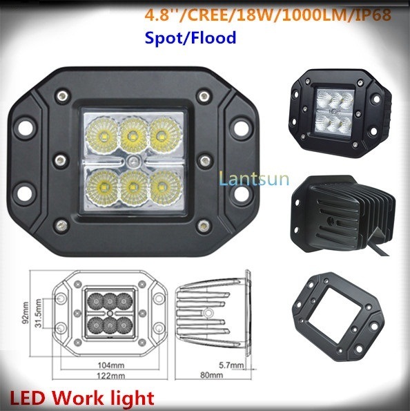 LED814FC 18W LED Work Lights for Truck