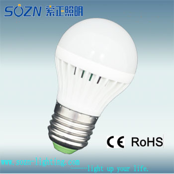 3W LED Dimmable Light Bulb with PP Plastic