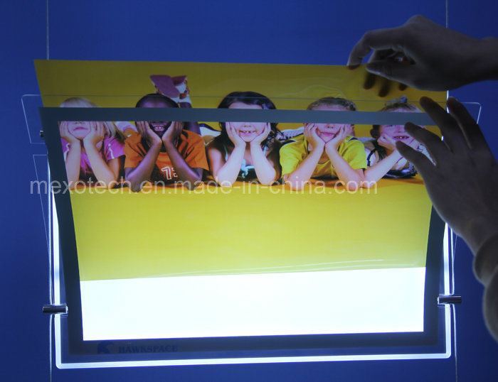 Magnetic Acrylic Poster Display LED Slim Light Box for Advertising