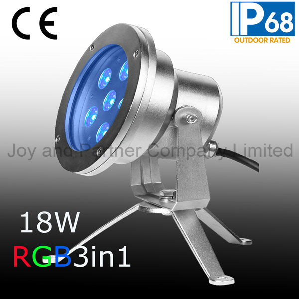 Tricolor LED Underwater Spot Light with Tripod (JP95566)