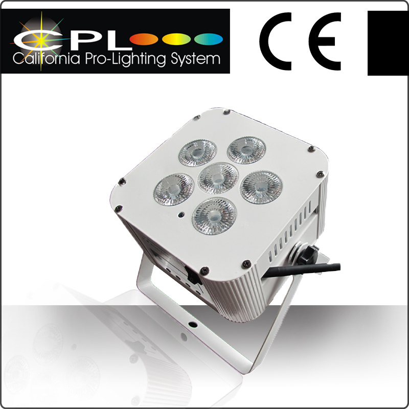 6X12W RGBWA Rechargeable New Product 2014 Stage Light Hot Sell China Battery Powered LED Flat PAR